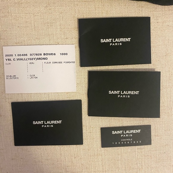 Saint Laurent Cassandre Matelasse wallet on a gold chain - Picture 11 of 13